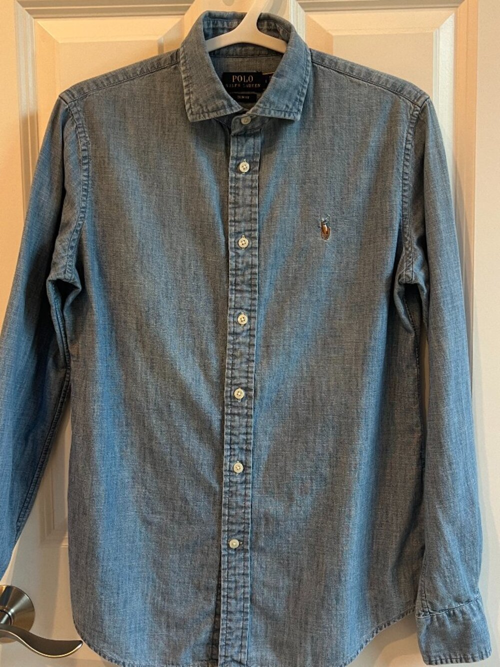 Ralph Lauren Women's Slim Fit Denim Shirt (Size 6)
